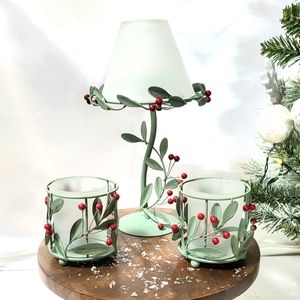 🎄 Holly Berry Trio Candle Holders